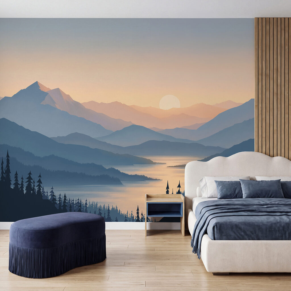 Bergmeer onder de avondzon — interieur 3