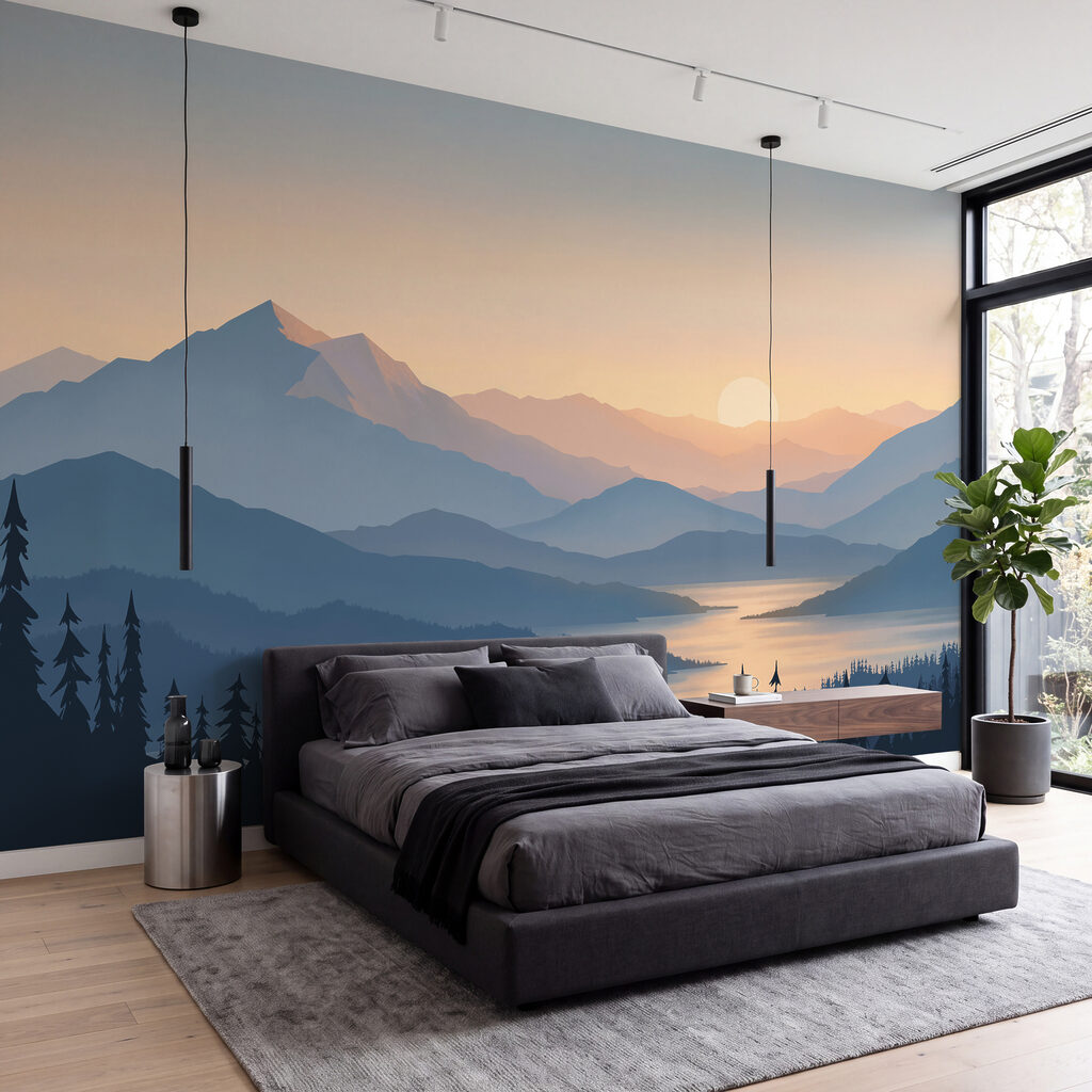 Bergmeer onder de avondzon — interieur 4