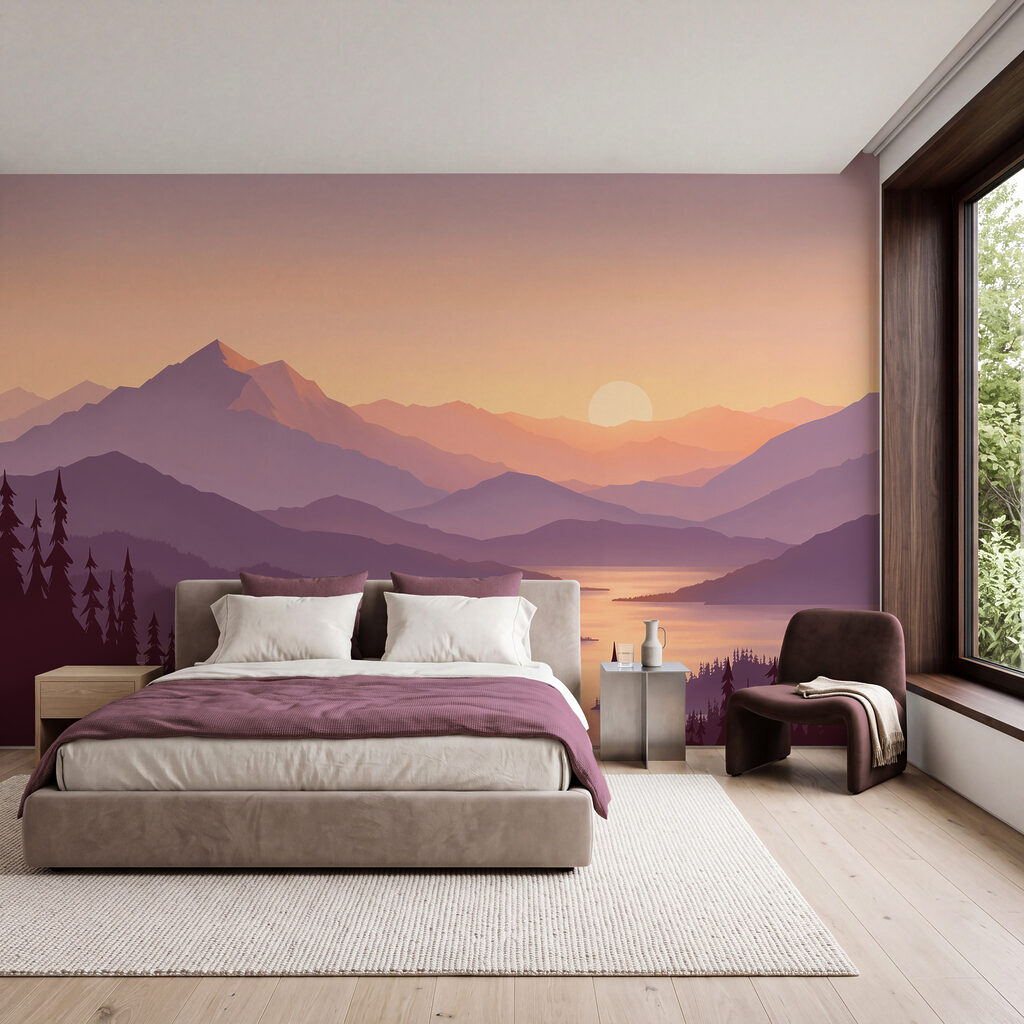 Bergmeer onder de avondzon — interieur 1