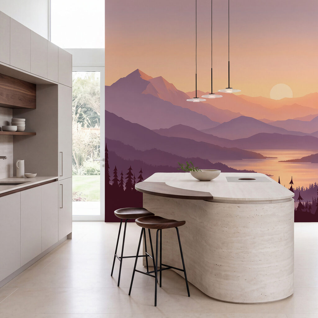 Bergmeer onder de avondzon — interieur 3