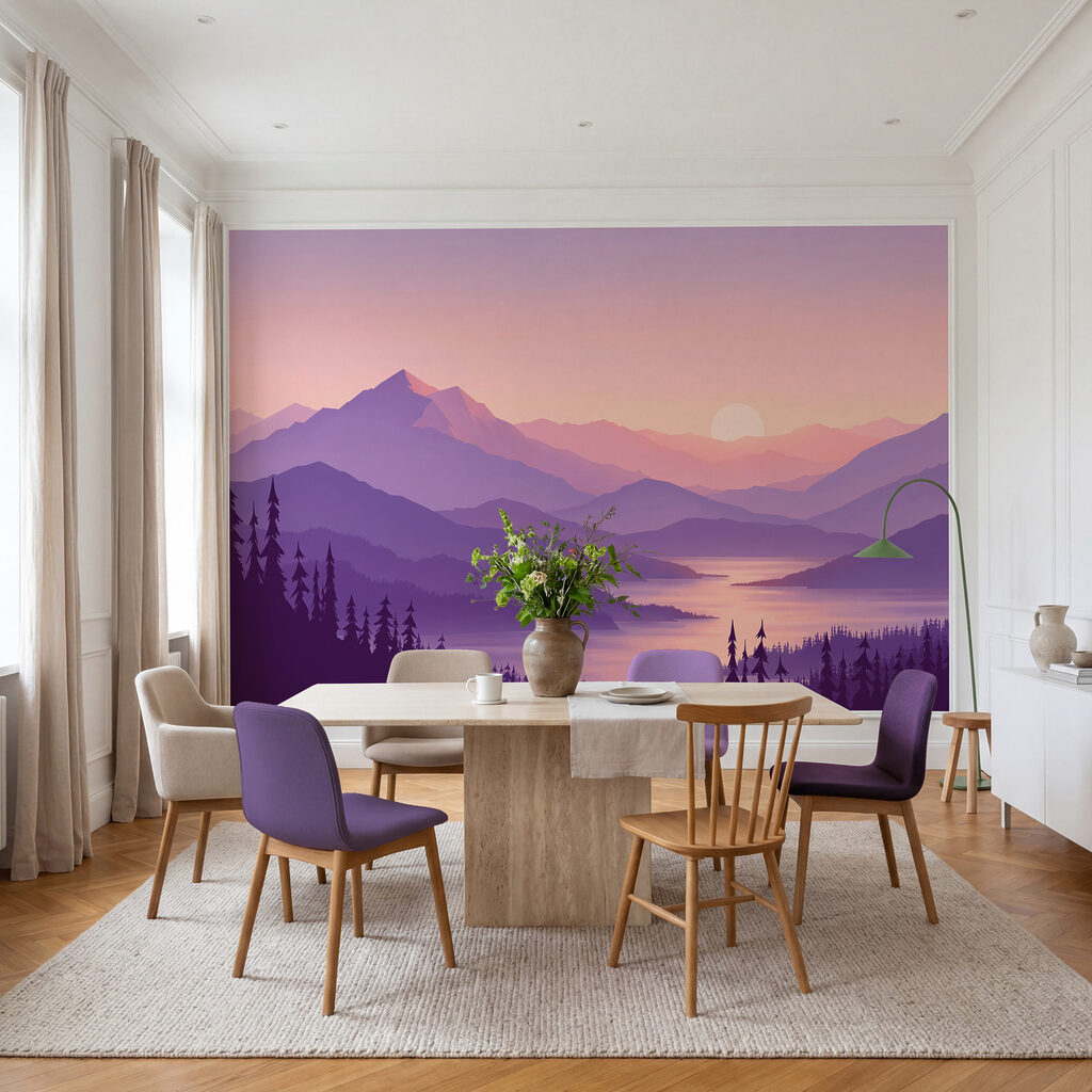 Bergmeer onder de avondzon — interieur 1