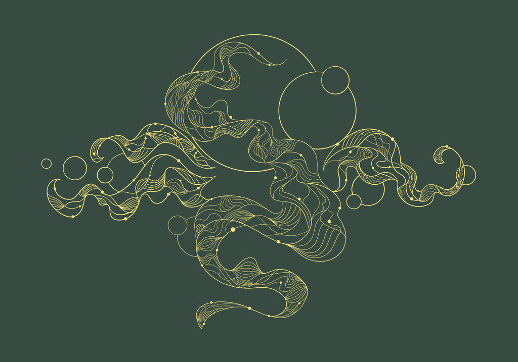 Geel en groen ontwerp — volledig ontwerp