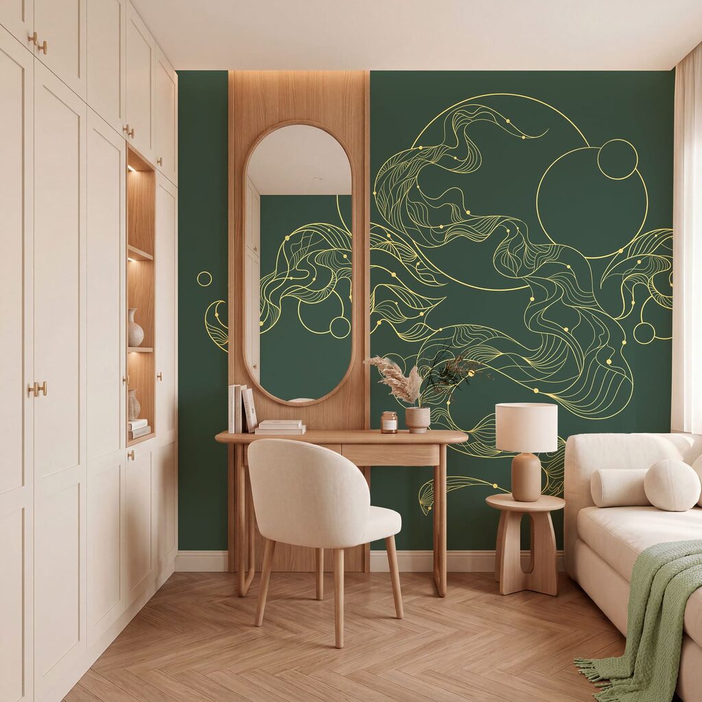 Geel en groen ontwerp — interieur 2
