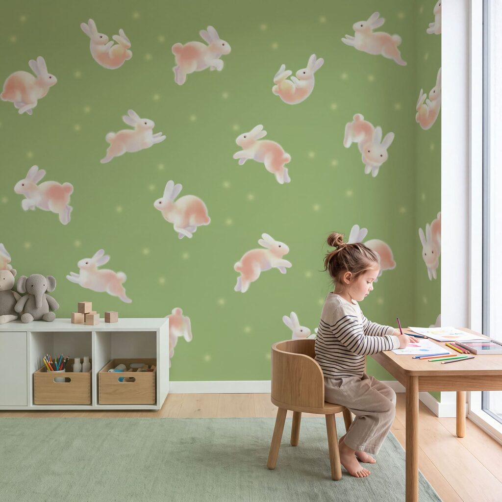 Huppelende konijnen — interieur 1