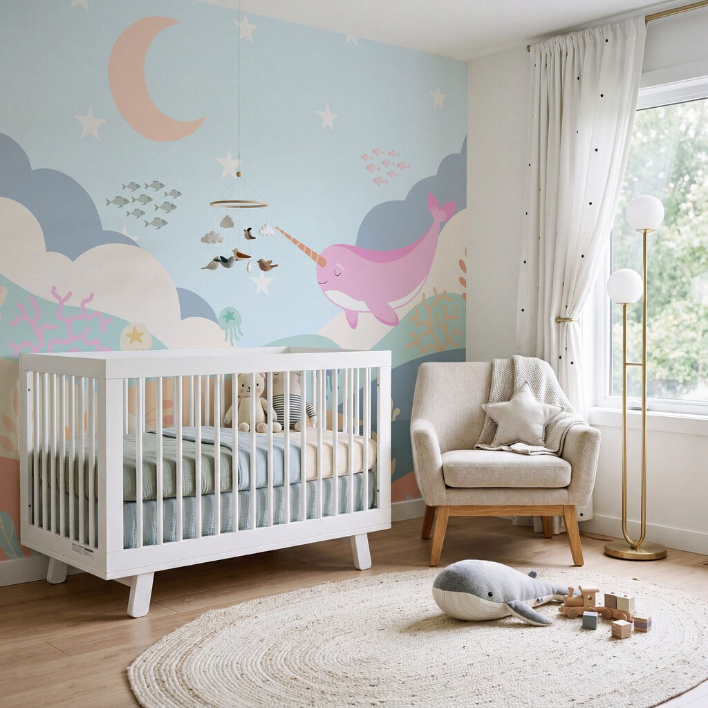 Narwal boven golvende zeetuinen — interieur 3