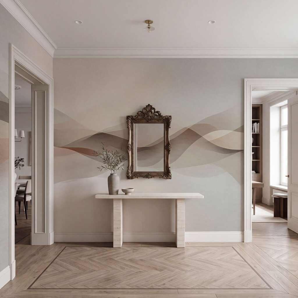 Doorschijnende golven langs horizon — interieur 3