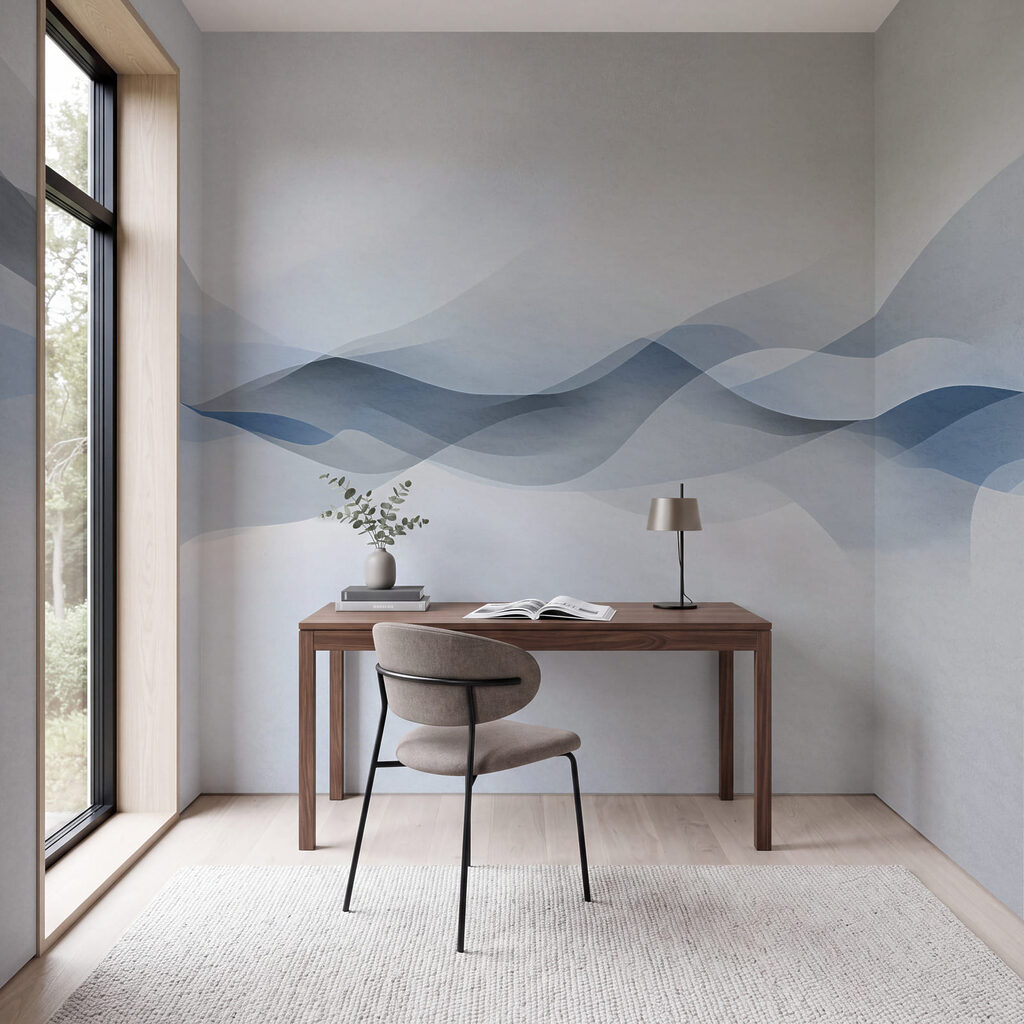 Doorschijnende golven langs horizon — interieur 3