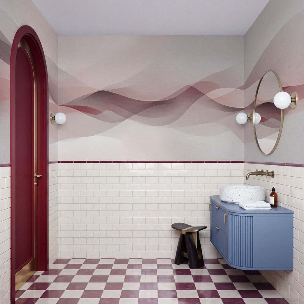 Doorschijnende golven langs horizon — interieur 3