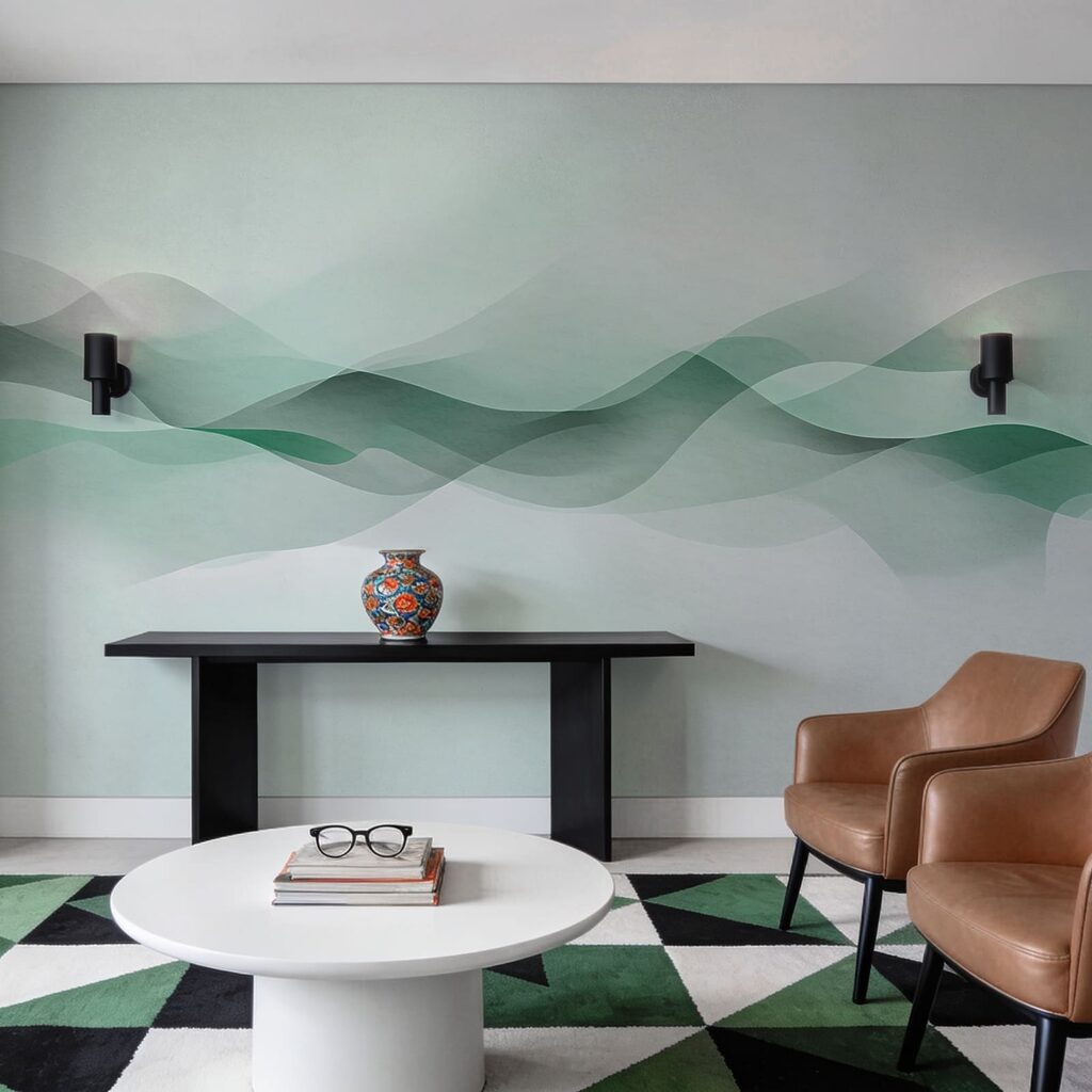 Doorschijnende golven langs horizon — interieur 1