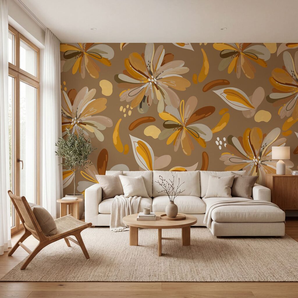 Bloemen als losse kleurveren — interieur 2