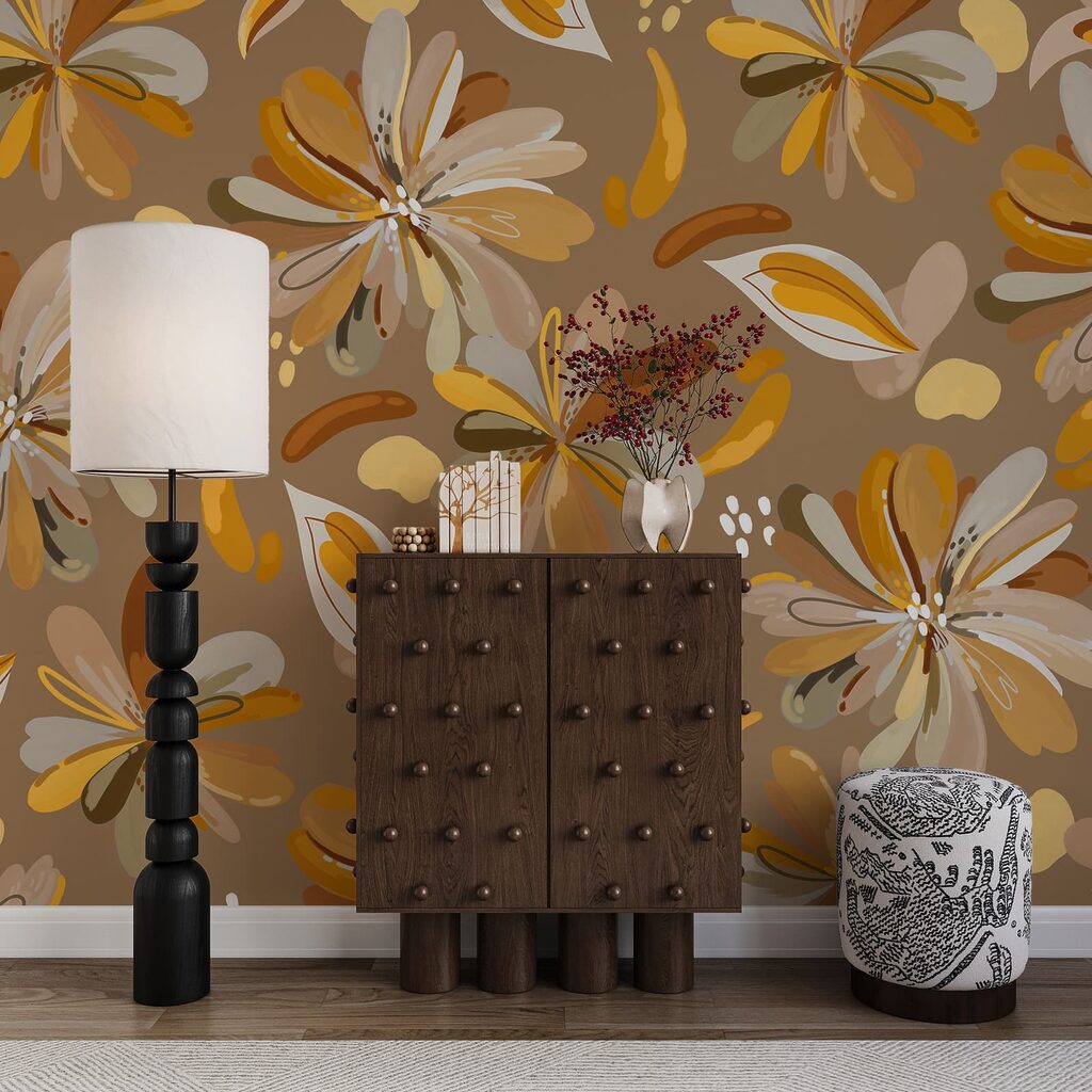 Bloemen als losse kleurveren — interieur 3