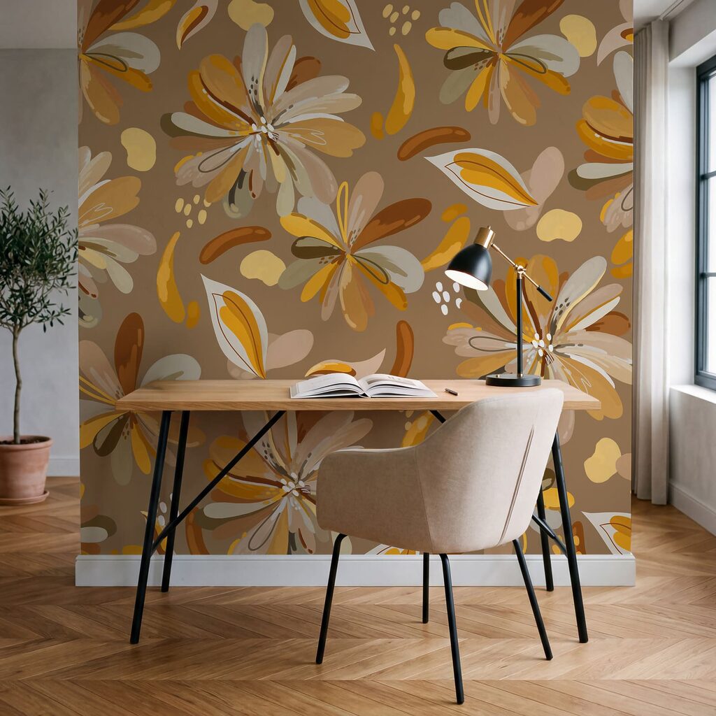 Bloemen als losse kleurveren — interieur 5