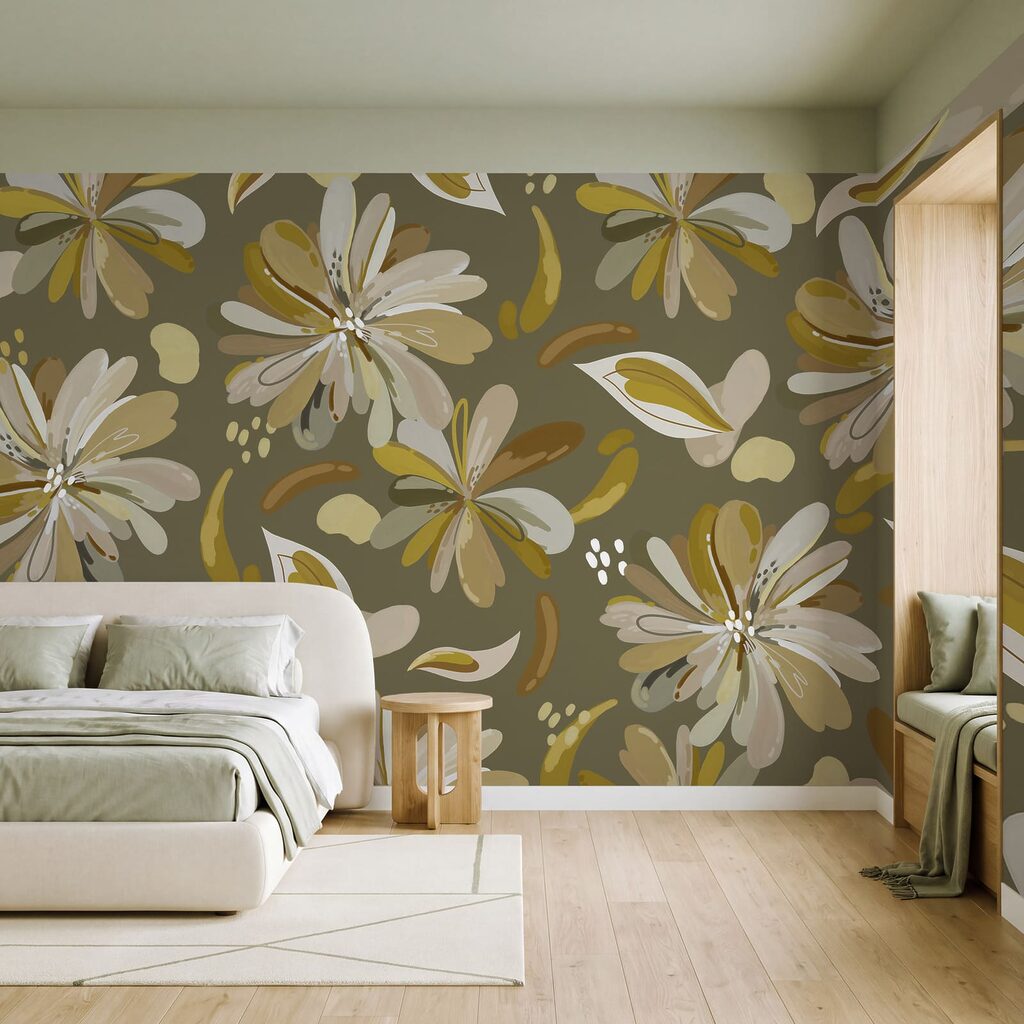 Bloemen als losse kleurveren — interieur 1