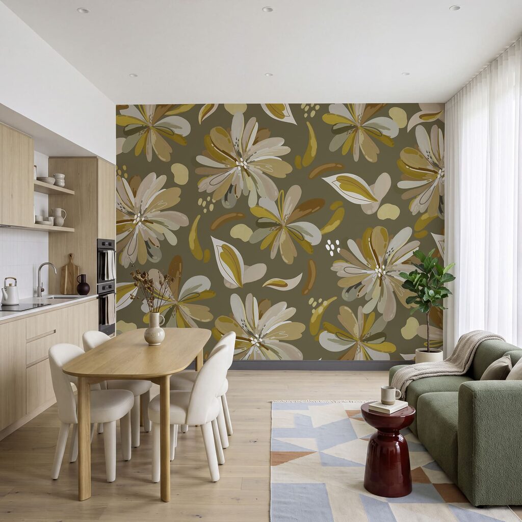 Bloemen als losse kleurveren — interieur 3