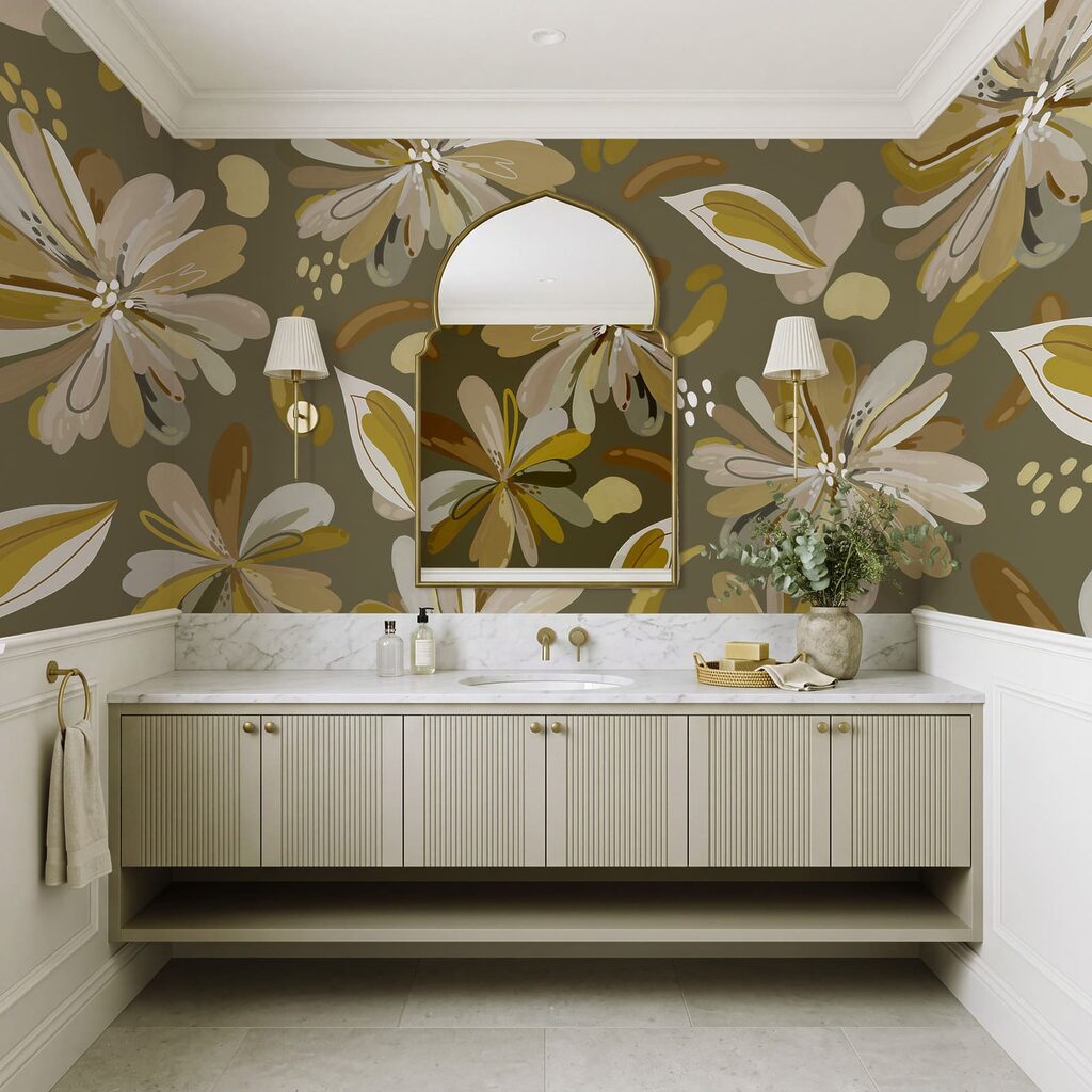 Bloemen als losse kleurveren — interieur 4