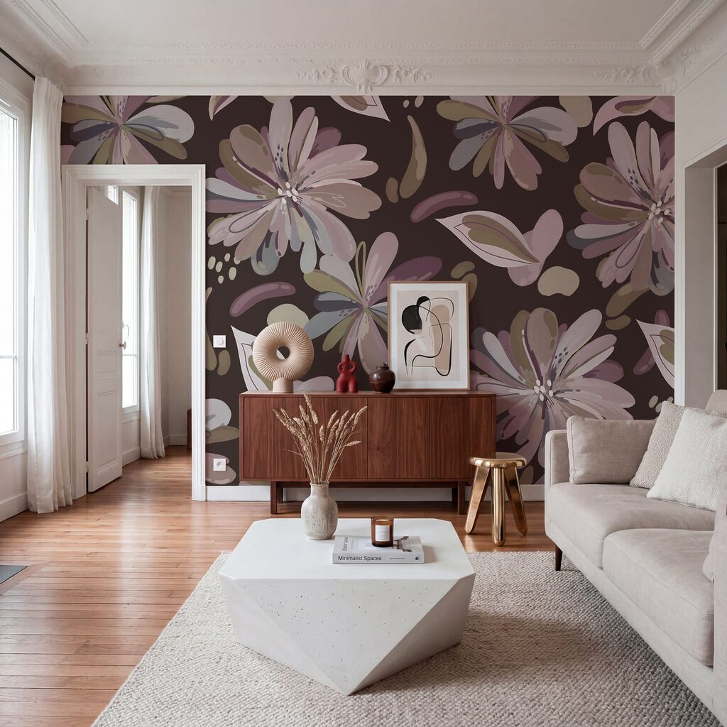 Bloemen als losse kleurveren — interieur 3