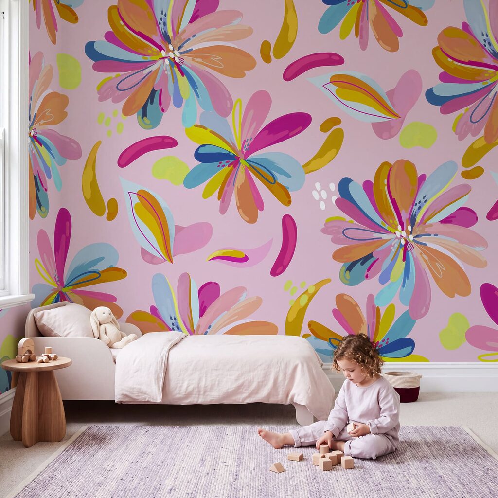 Bloemen als losse kleurveren — interieur 4