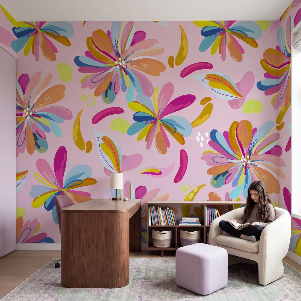 Bloemen als losse kleurveren — interieur 5