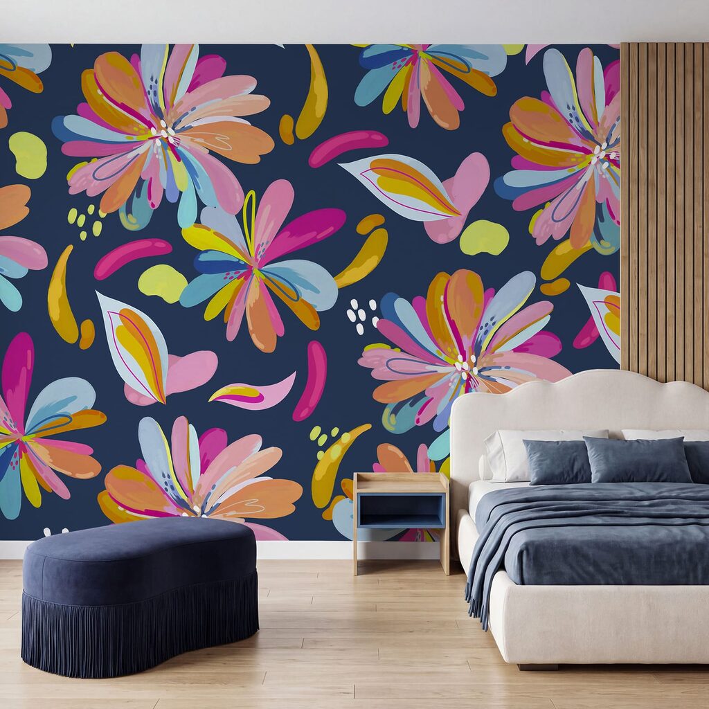 Bloemen als losse kleurveren — interieur 2