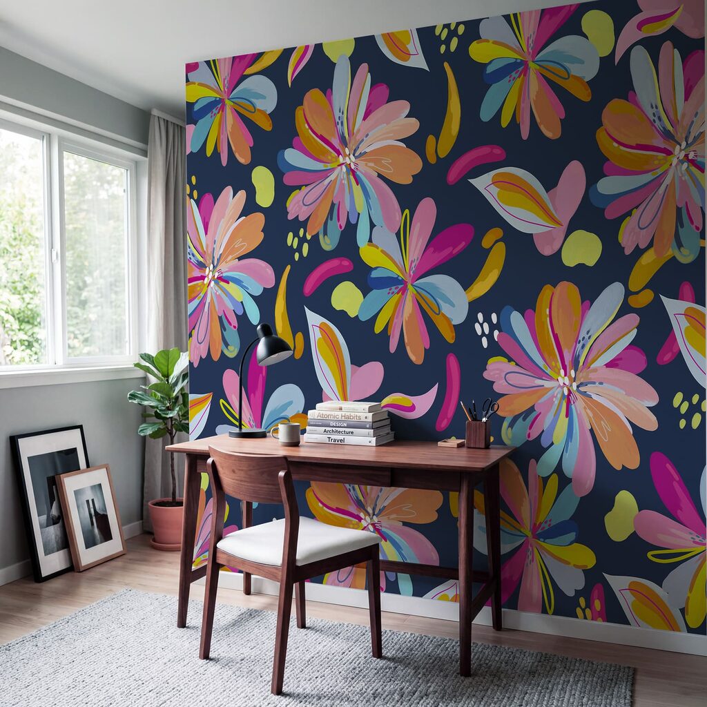 Bloemen als losse kleurveren — interieur 4
