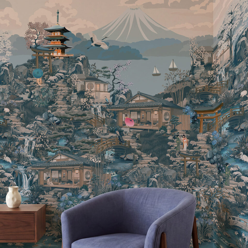 Pagodes in dicht landschap — interieur 4