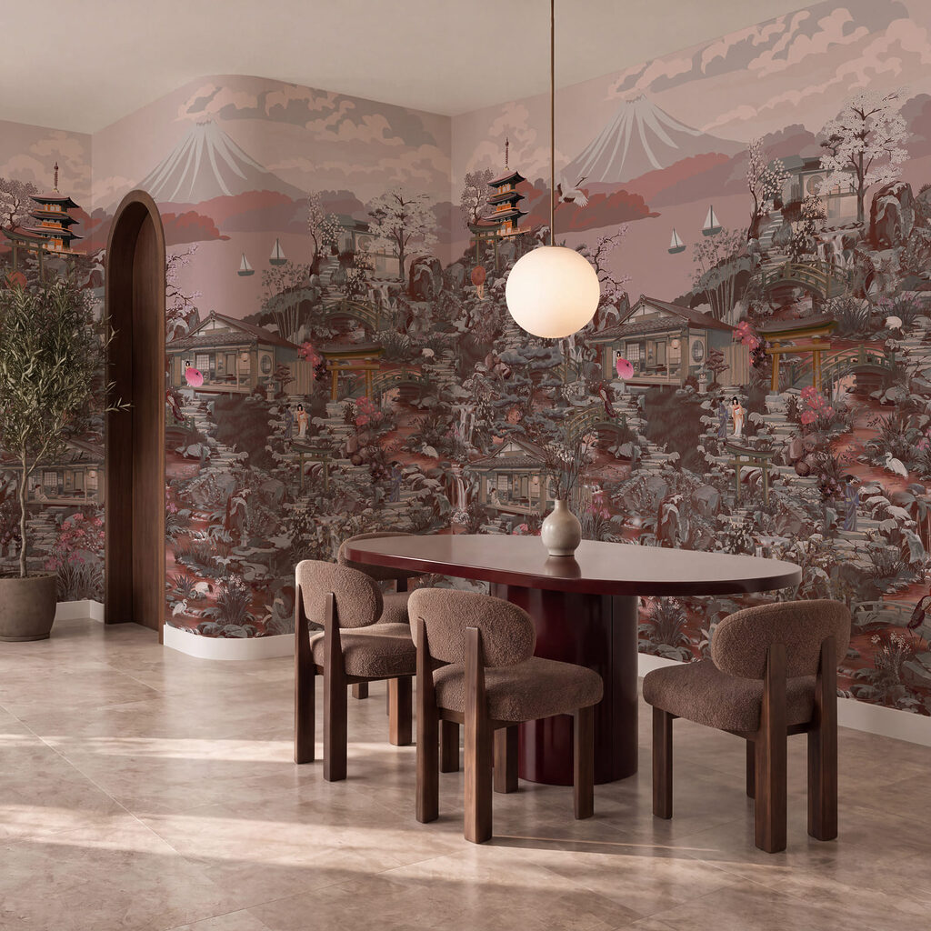 Pagodes in dicht landschap — interieur 1