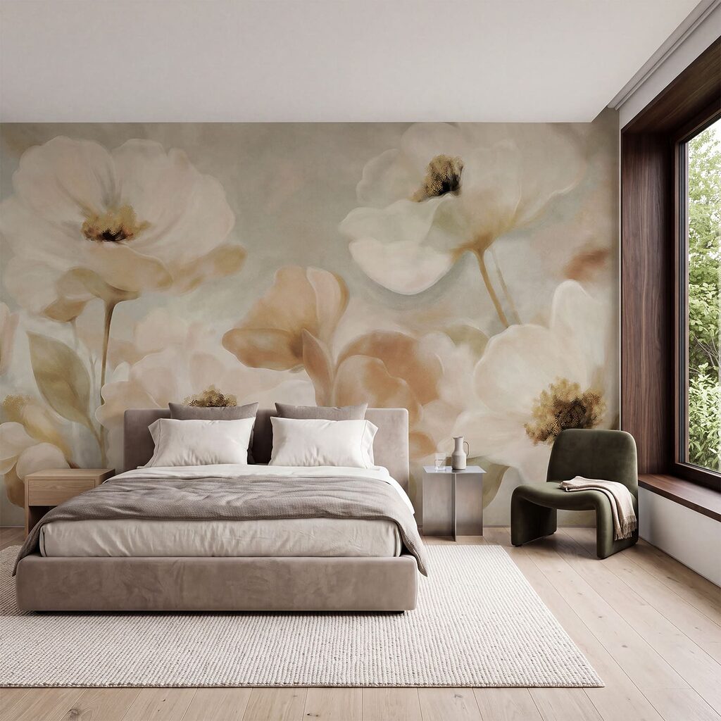Verfijnde bloemen in zachte tinten — interieur 1