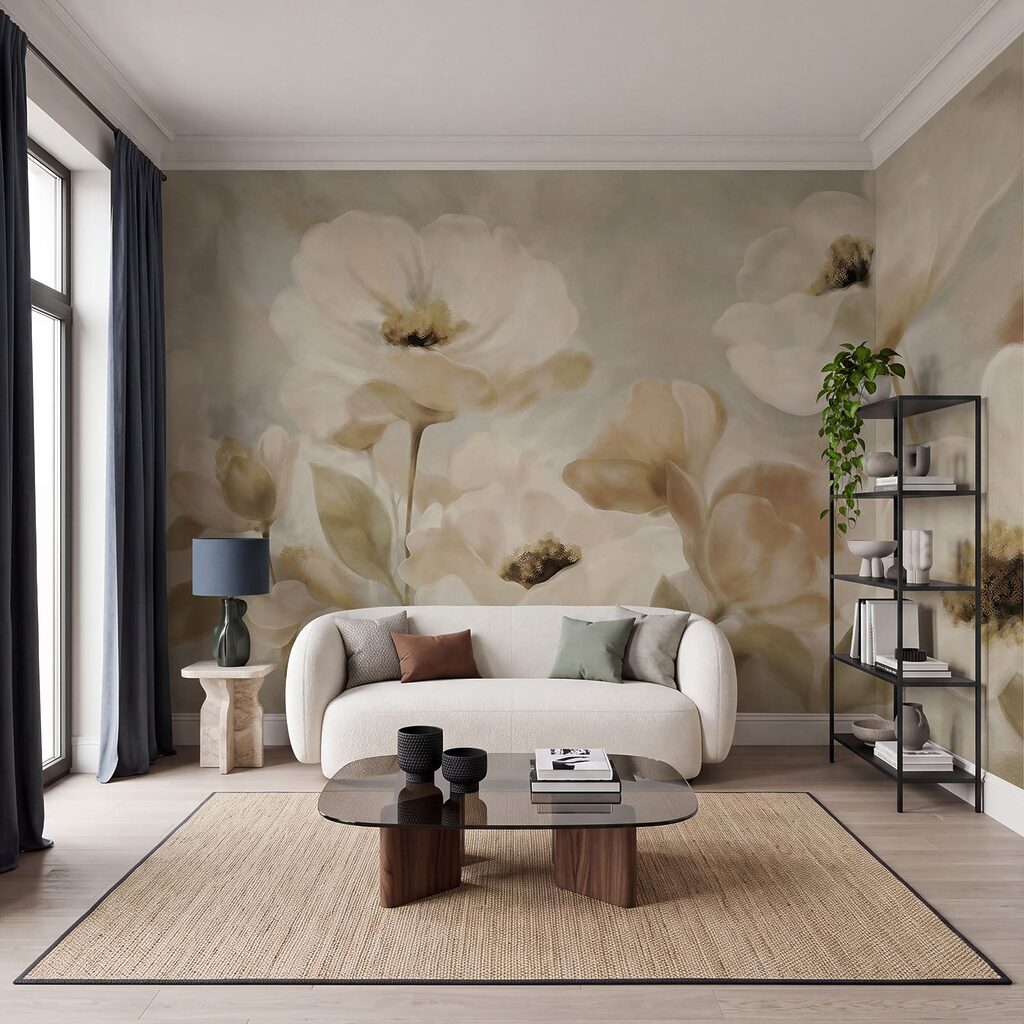 Verfijnde bloemen in zachte tinten — interieur 2