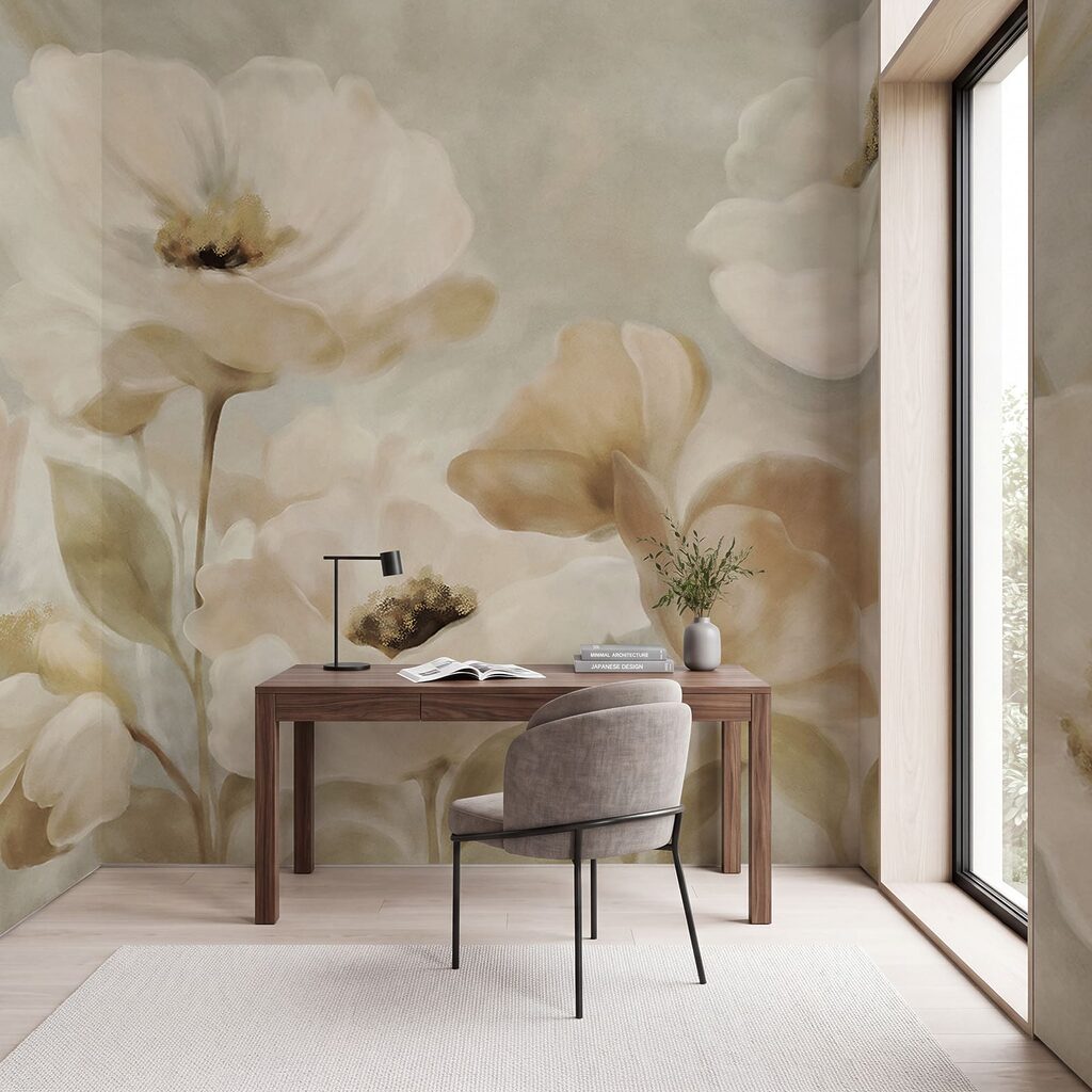 Verfijnde bloemen in zachte tinten — interieur 3