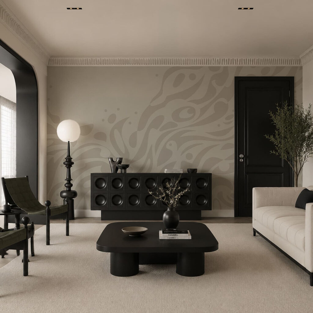 Slingerbladeren rond een opening — interieur 2