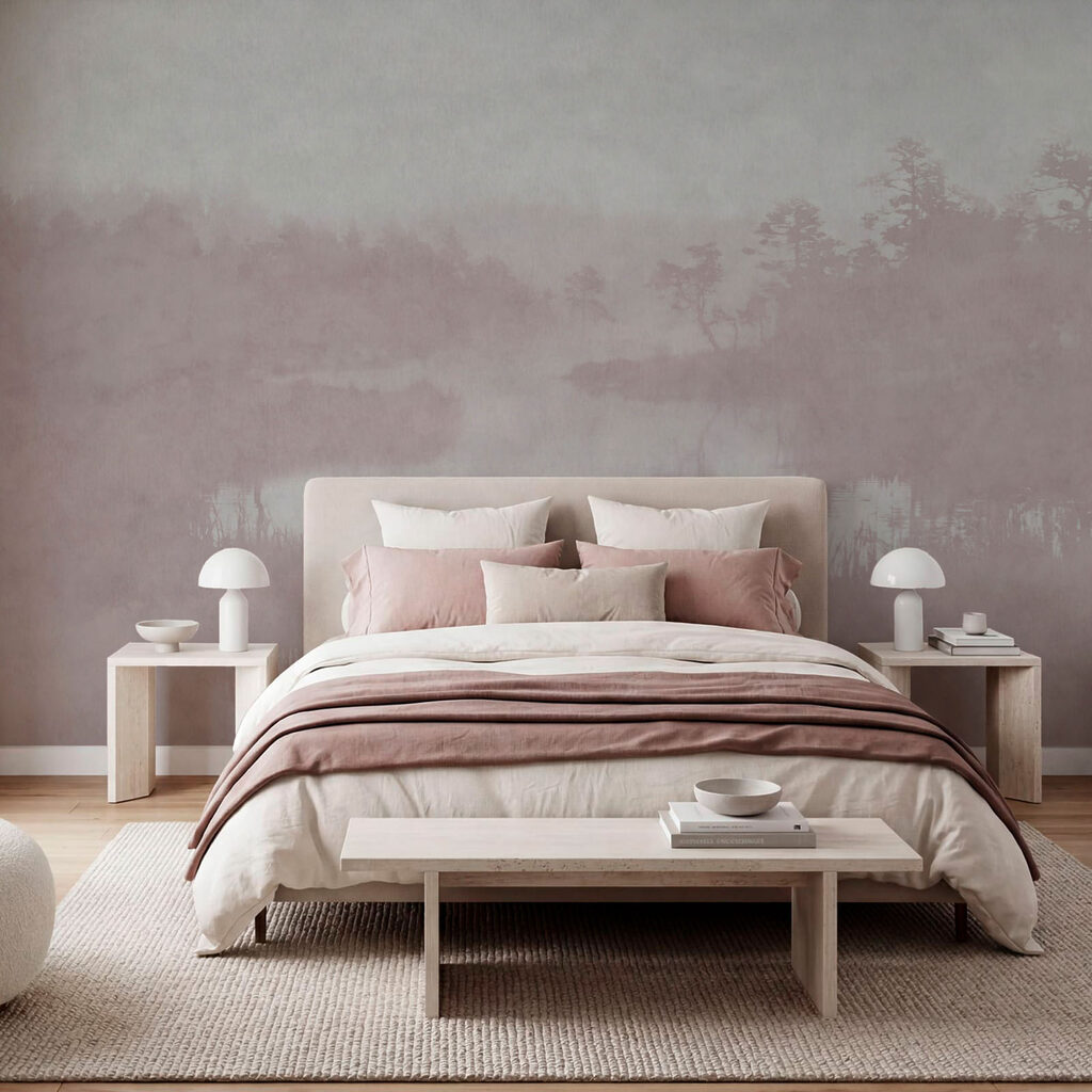 Rivier tussen vage boomranden — interieur 2