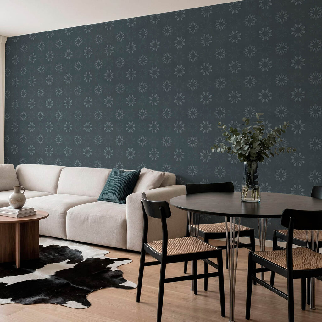 Grijs-wit patroon in een interieur
