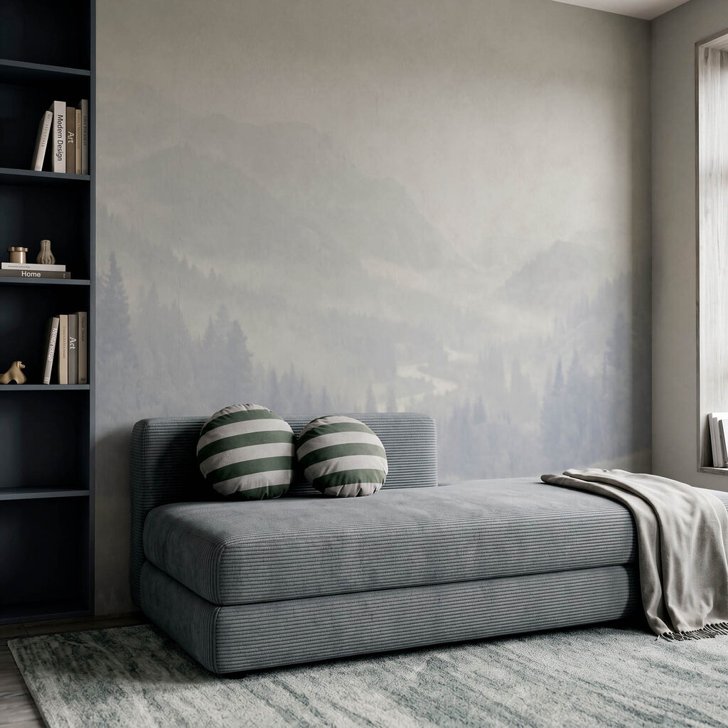 Bergweide in blauwe nevel — interieur 3
