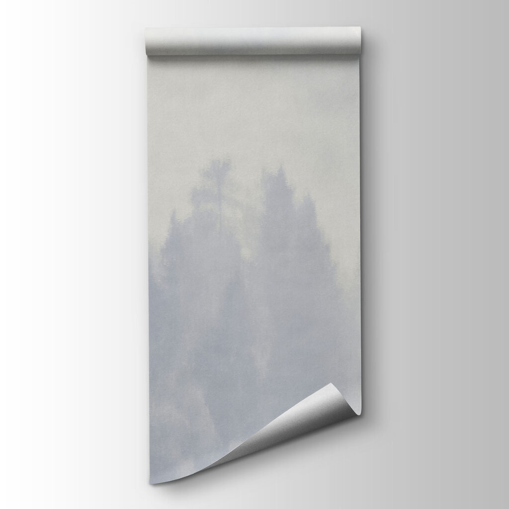 Bergweide in blauwe nevel — productweergave