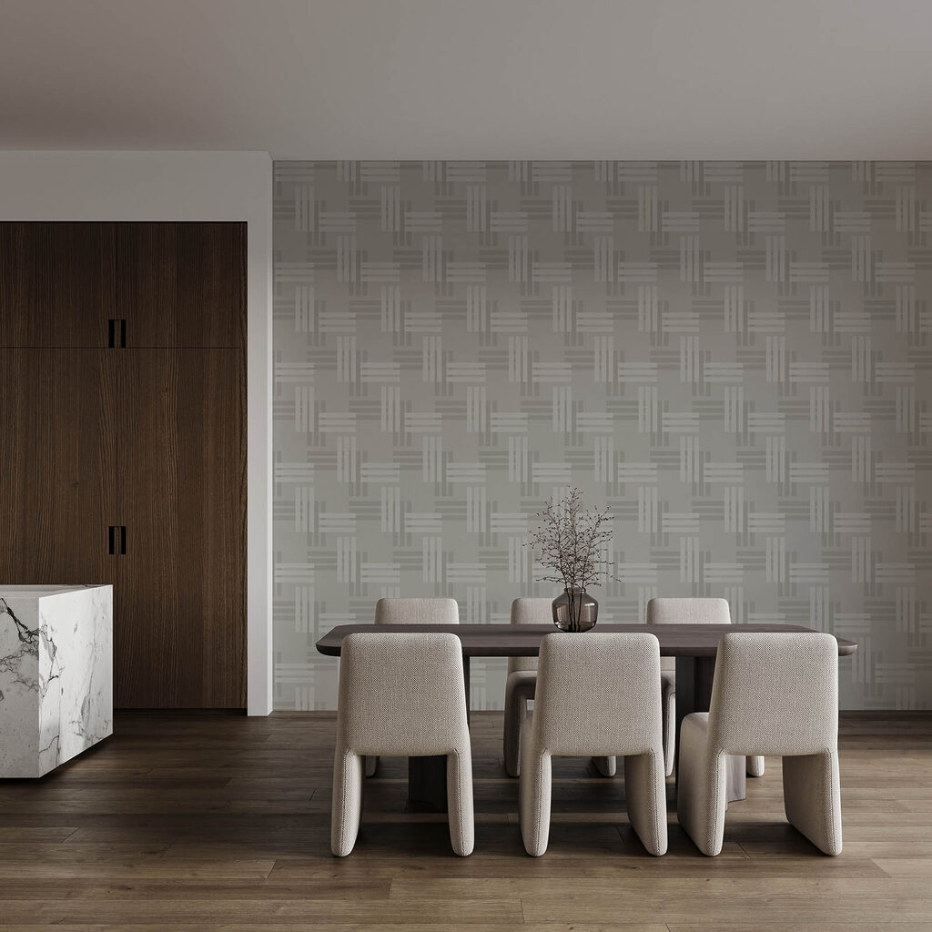 Lijntjes als gevlochten raster — interieur 3