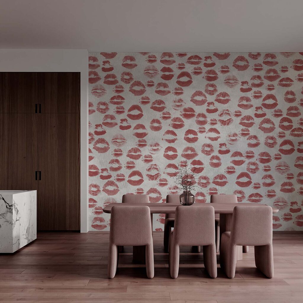 Kussen in verweerde afdrukken — interieur 1