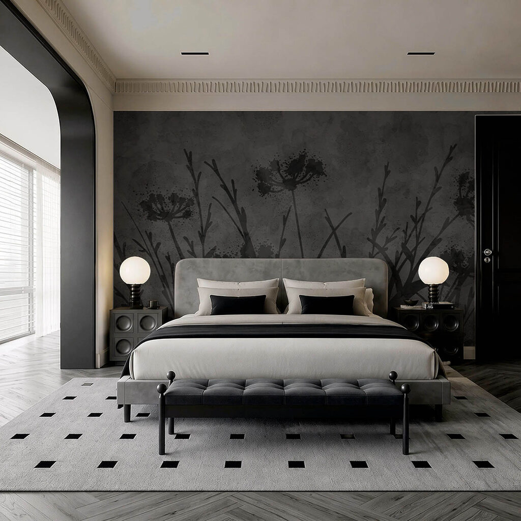 Bloemen in zwarte schaduw — interieur 2