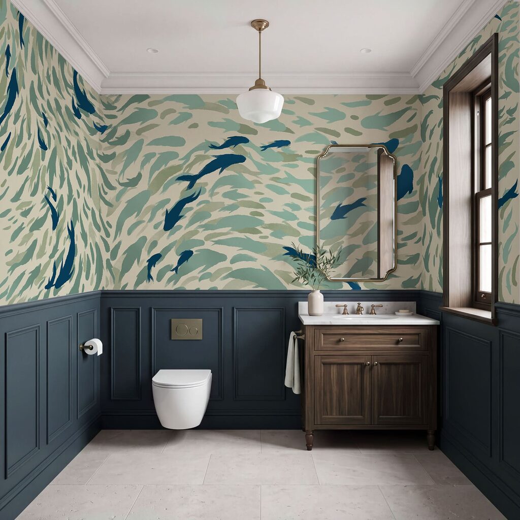 Vogels in een bladerstroom — interieur 2
