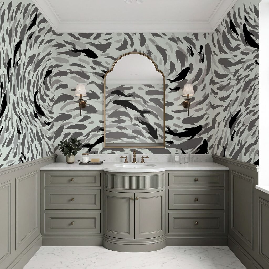 Vogels in een bladerstroom — interieur 1