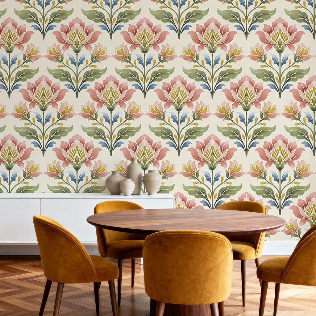 Bloemwaaiers in sierlijke rijen — interieur 2