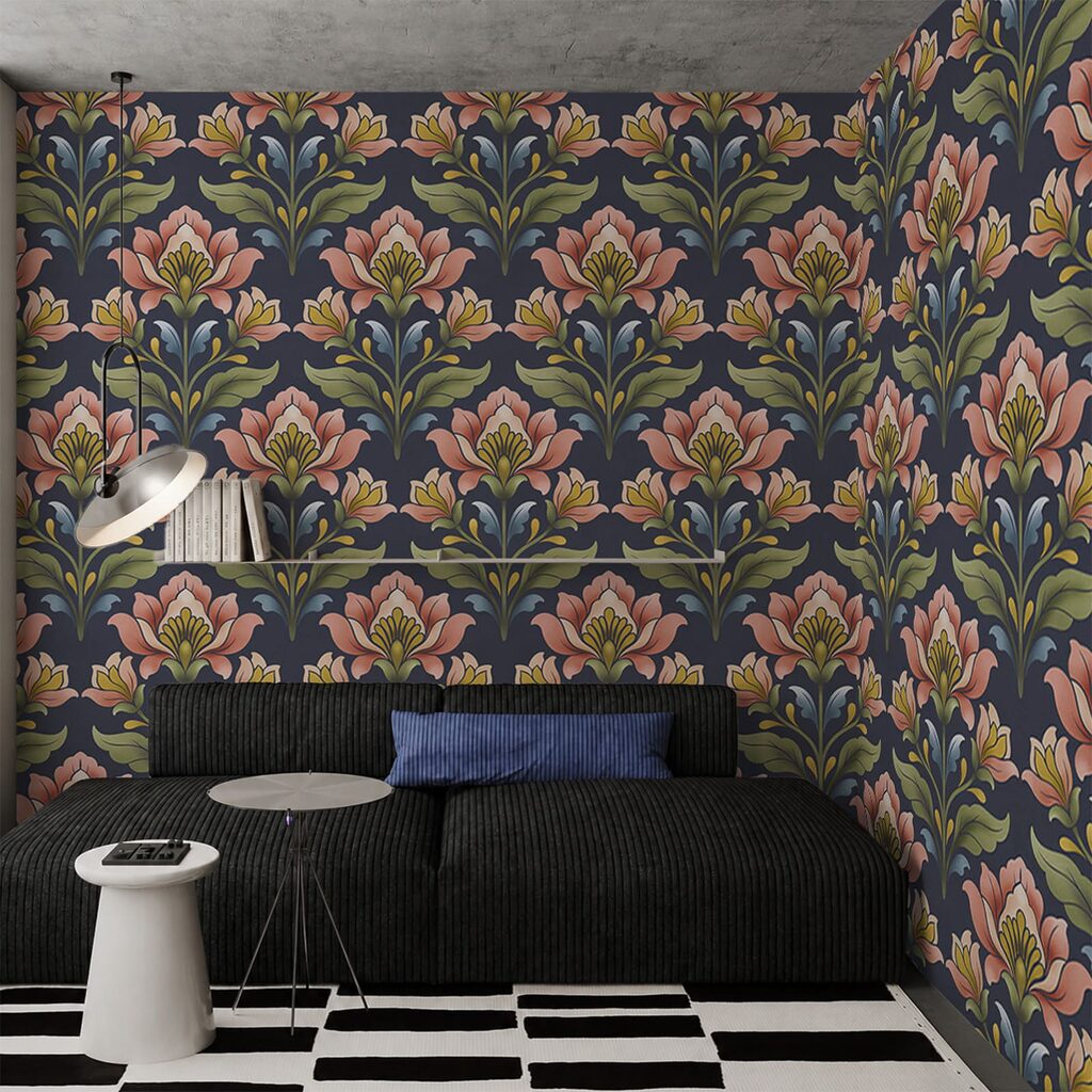 Bloemwaaiers in sierlijke rijen — interieur 2