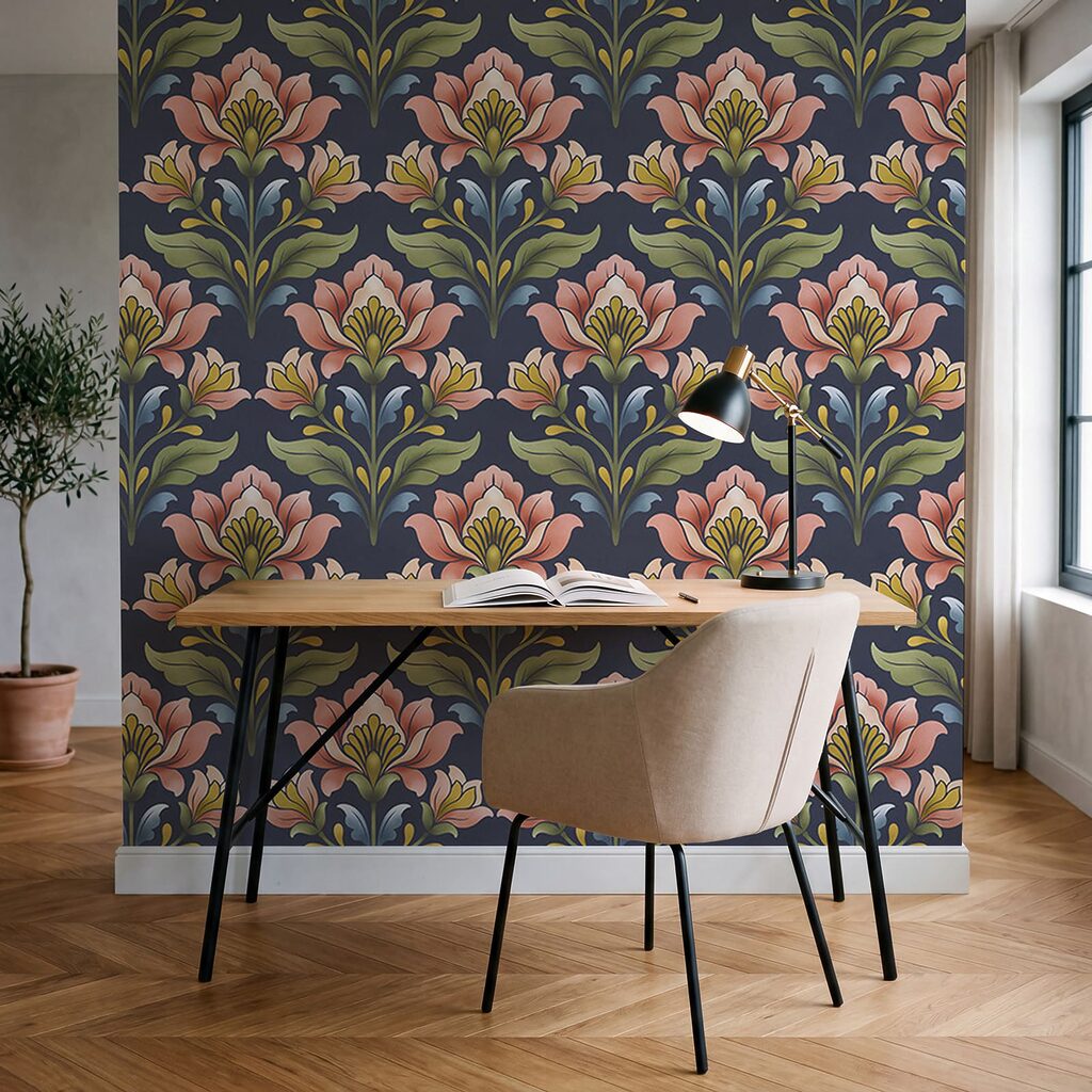 Bloemwaaiers in sierlijke rijen — interieur 4