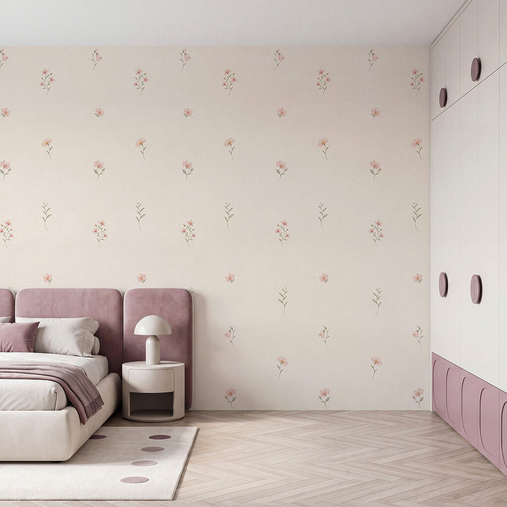 Roze bloemetjes met ruimte — interieur 4