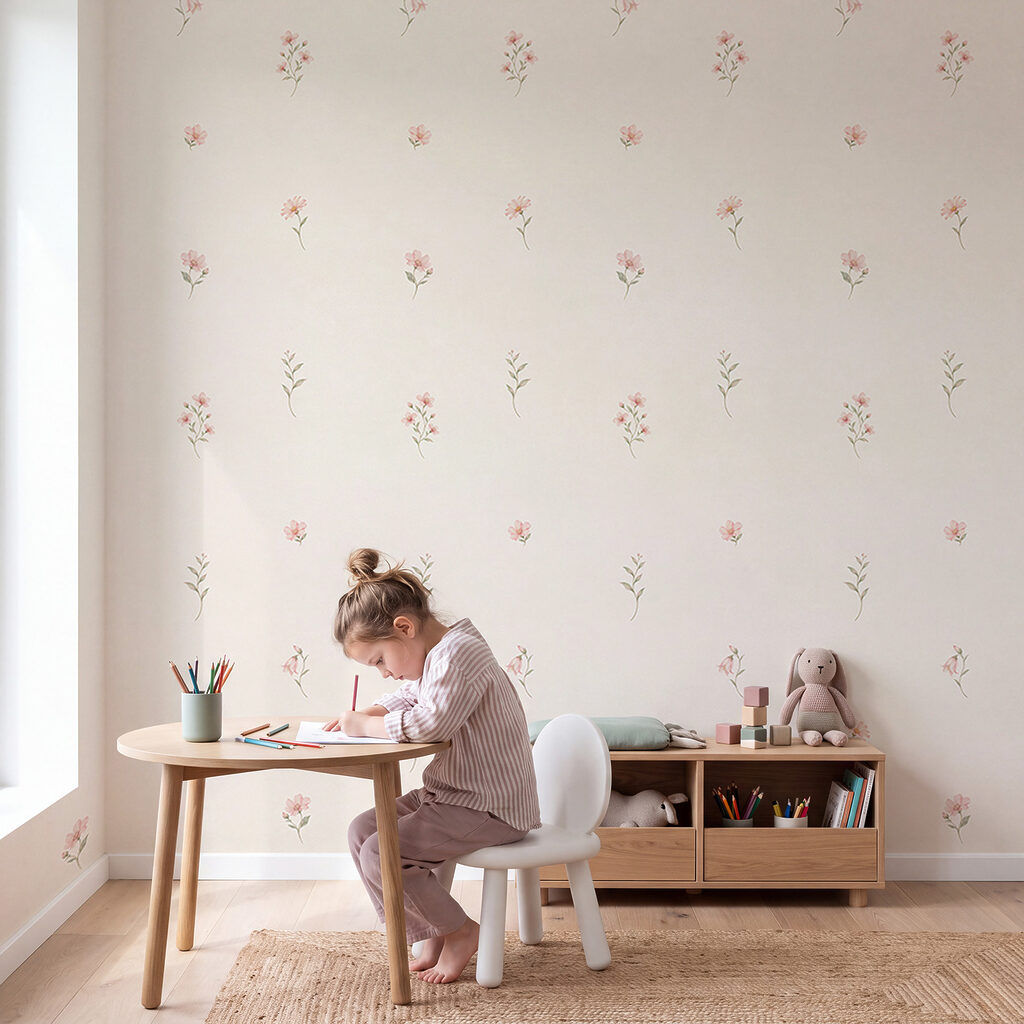 Een subtiel bloemenpatroon dat in elke ruimte past in een interieur