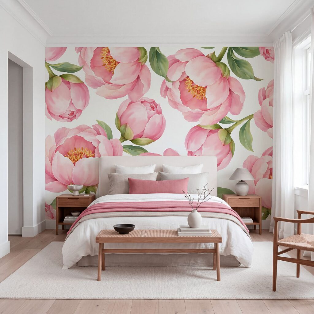 Roze bloemen volledig open — interieur 2