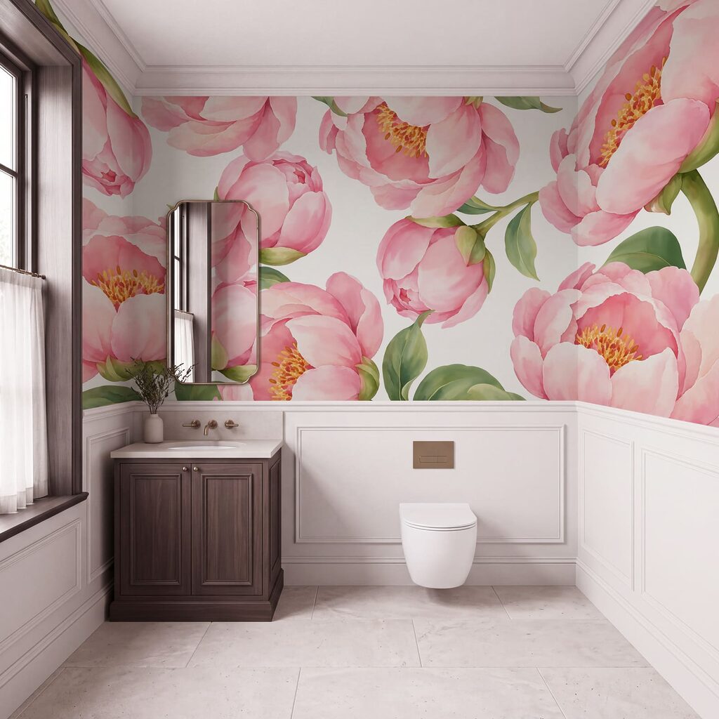 Roze bloemen volledig open — interieur 6