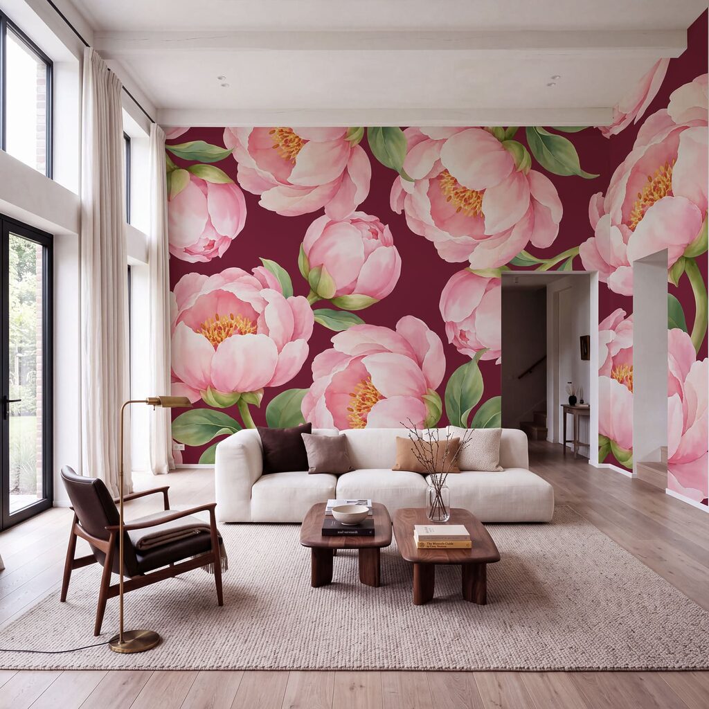 Roze bloemen volledig open — interieur 3