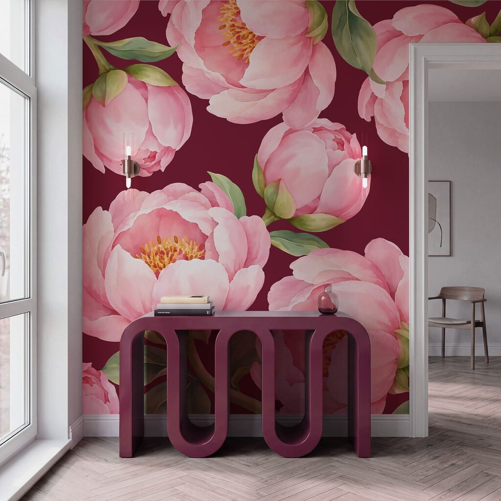 Roze bloemen volledig open — interieur 4