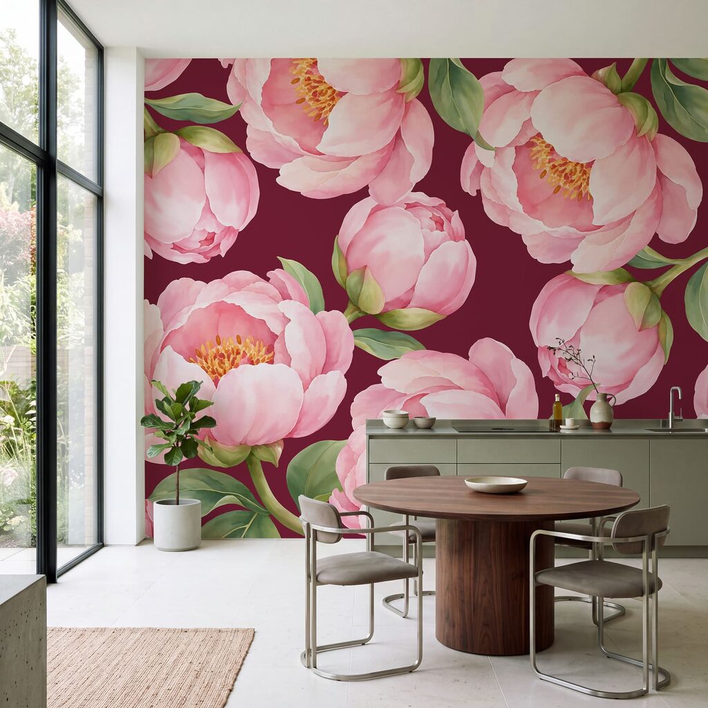 Roze bloemen volledig open — interieur 5