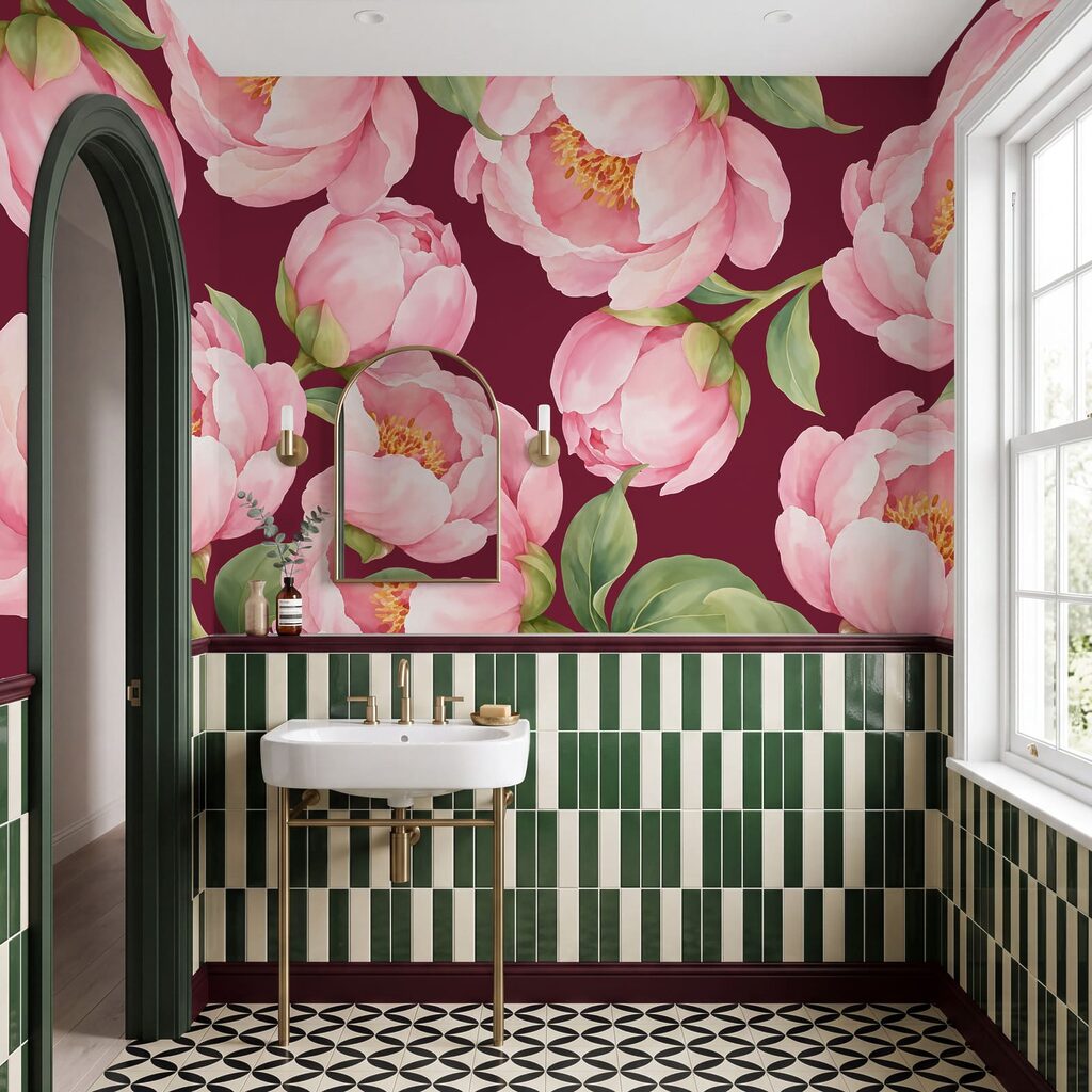 Roze bloemen volledig open — interieur 1